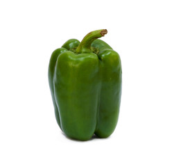 Obraz na płótnie Canvas sweet pepper green color on white background