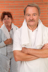 Obraz premium Rentner beim Sport