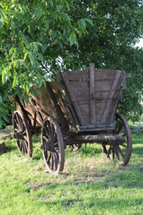 Fototapeta na wymiar Wagony siana, wózki wagonowe