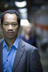 Male portrait portrait with spotlight reflections