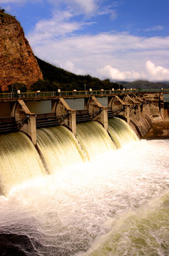 Water Release At Dam Wall