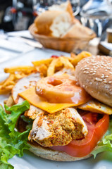 cheese chicken burger