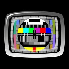 Fototapeta na wymiar TV - color test pattern - test card, vector