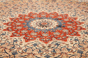 Beautiful oriental carpet in Grand Mosque, Oman