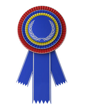 Colorful award Ribbon isolated over white background