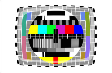 tv - color test pattern - test card, vector