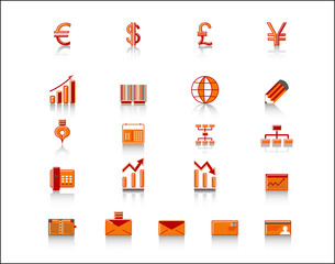 colorful finance icon set