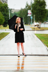 Woman with umbrella