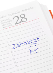 Fototapeta premium Zahnarzt Termin mit Vampir Smilie