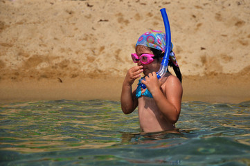 Snorkeling girl