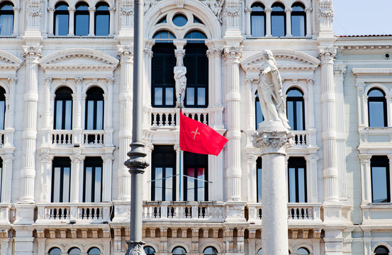 View of Carlo V monument in Trieste