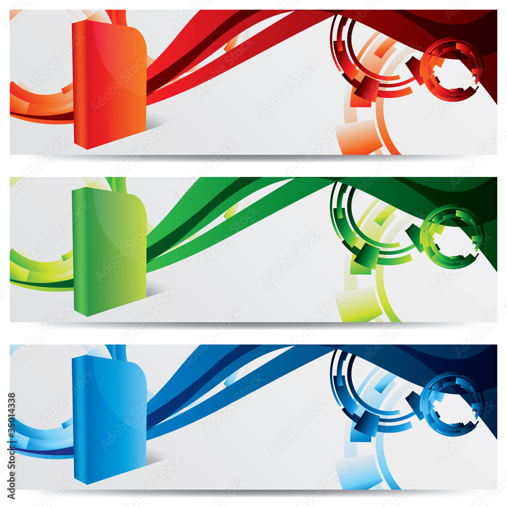 Canvas Prints vector website banners for software products