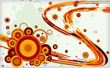 Abstract background with some circles different colors and place
