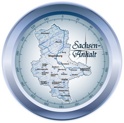 Sachsen-Anhalt Kompass blau in SVG