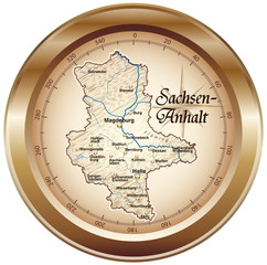 Sachsen-Anhalt Kompass bronze in SVG