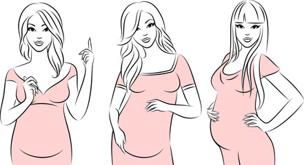 Beautiful pregnant woman.