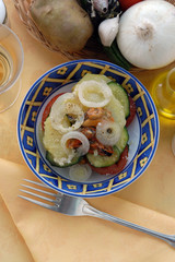 Ensalada de mejillones y verduras