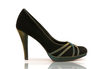 Elegant shoes on the white