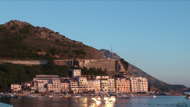 Sunset in Adriatic. Rafailovici, Montenegro