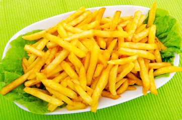 Close up of french fries