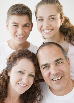 Portrait of smiling Hispanic family