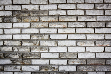 White Old Brick Wall