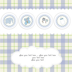 baby boy announcement card