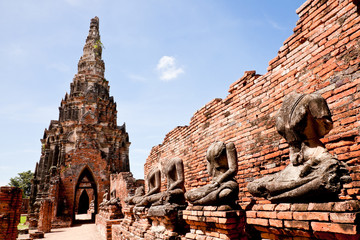 buddha image in ancient temple, ayutthaya, thailand