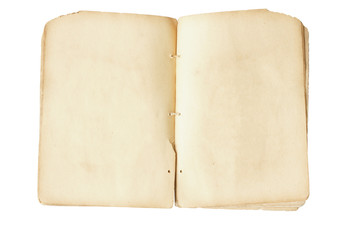 Open blank ancient book