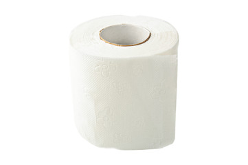 toilet paper isolated on white