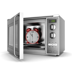 Image of the microwave oven on a white background