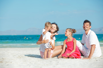 Fototapeta premium Portrait of happy young family