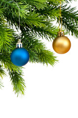 Christmas decoration isolated on the white background