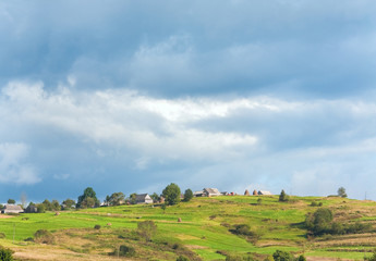 Summer mountain village