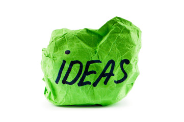 Rejected idea concept with paper