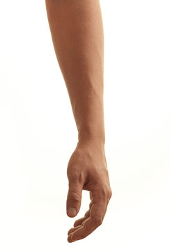 Relaxed human arm, isolated