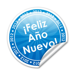 Pegatina ¡Feliz Año Nuevo! con reborde