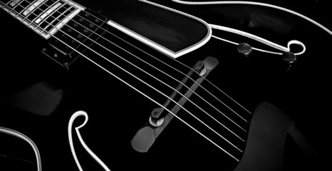 Black Archtop Guitar - 02