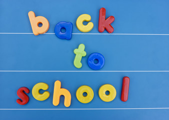 Magnetic board with back to school message