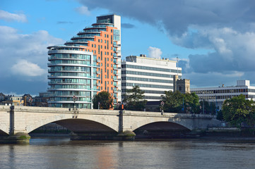Putney Bridge, on the River Thames, London, UK, Europe