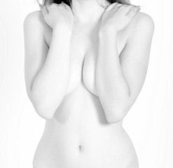 Fototapeta premium beautiful nude girl black and white