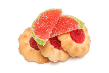 biscuits with jam and marmalade slices