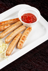 Grilled sausages