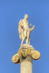 statue of Apollo , academy of athens, greece