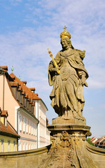 Fototapeta na wymiar Bamberg Kaiserin Kunigunde Statue 04