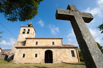 Fototapeta na wymiar Iglesia de Quisicedo, Burgos, Castilla y León, España