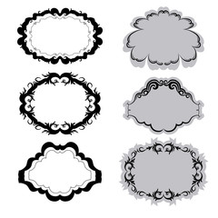 Set of ornate vector frames