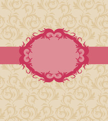 Template frame design for greeting card .