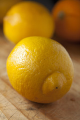Lemon on wood