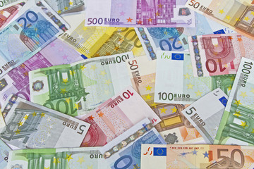 Viele verschiedene Euronoten